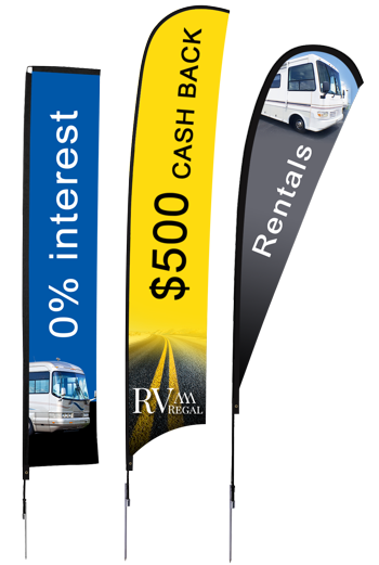 RV Dealership Razor Flags | Banners.com